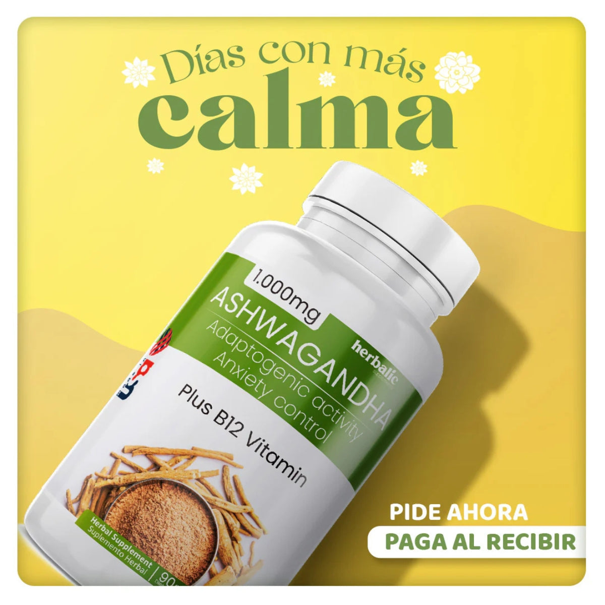 Ashwagandha 1000 mg Alivia el estrés y la ansiedad