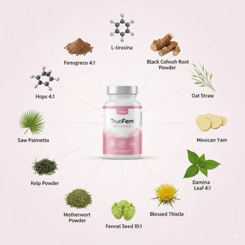TrueFem – Cápsulas para el Equilibrio Hormonal y Bienestar Femenino