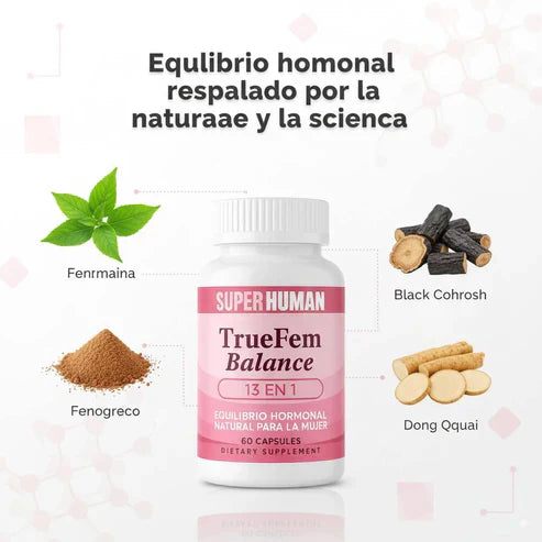 TrueFem – Cápsulas para el Equilibrio Hormonal y Bienestar Femenino