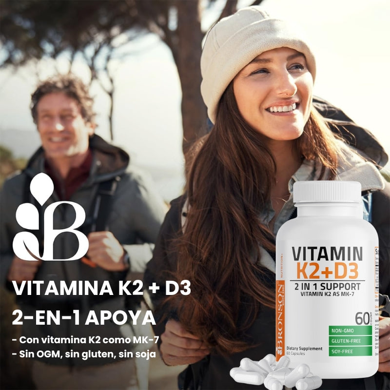 Bronson - Suplemento de vitamina K2 con D3