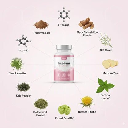 TrueFem – Cápsulas para el Equilibrio Hormonal y Bienestar Femenino